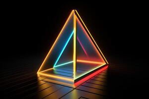 Sleek Modern Geometric Glowing Shapes Outline Background photo
