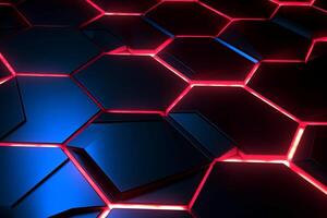 Sleek Modern Geometric Glowing Shapes Outline Background photo