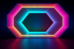 Sleek Modern Geometric Glowing Shapes Outline Background photo