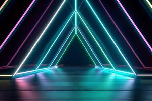 Sleek Modern Geometric Glowing Shapes Outline Background photo