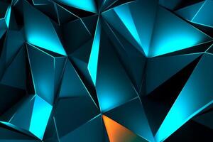 Sleek Modern Geometric Glowing Shapes Outline Background Generative AI photo