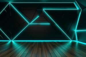 Sleek Modern Geometric Glowing Shapes Outline Background photo