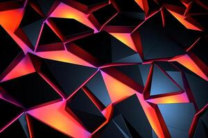 Sleek Modern Geometric Glowing Shapes Outline Background photo
