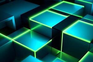Sleek Modern Geometric Glowing Shapes Outline Background photo