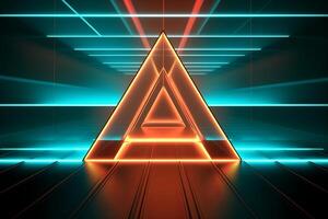 Sleek Modern Geometric Glowing Shapes Outline Background photo