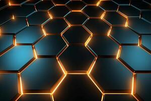 Sleek Modern Geometric Glowing Shapes Outline Background photo