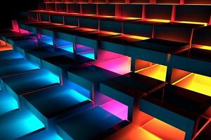 Sleek Modern Geometric Glowing Shapes Outline Background photo
