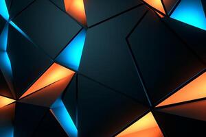 Sleek Modern Geometric Glowing Shapes Outline Background photo