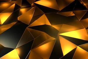 Sleek Modern Geometric Glowing Shapes Outline Background Generative AI photo