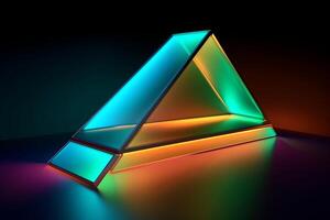 Sleek Modern Geometric Glowing Shapes Outline Background photo