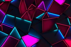 Sleek Modern Geometric Glowing Shapes Outline Background photo