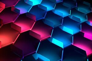 Sleek Modern Geometric Glowing Shapes Outline Background photo