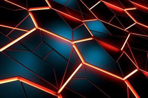 Sleek Modern Geometric Glowing Shapes Outline Background photo
