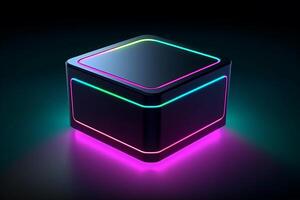 Sleek Modern Geometric Glowing Shapes Outline Background photo