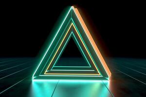 Sleek Modern Geometric Glowing Shapes Outline Background photo