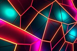 Sleek Modern Geometric Glowing Shapes Outline Background photo