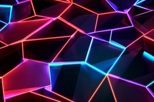 Sleek Modern Geometric Glowing Shapes Outline Background photo