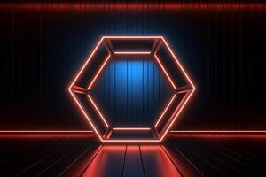 Sleek Modern Geometric Glowing Shapes Outline Background photo
