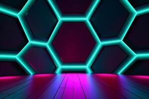 Sleek Modern Geometric Glowing Shapes Outline Background photo