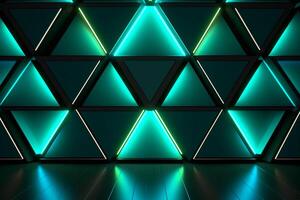 Sleek Modern Geometric Glowing Shapes Outline Background photo