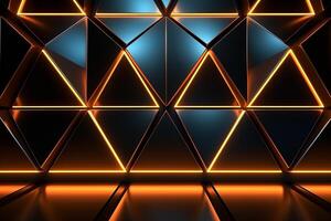 Sleek Modern Geometric Glowing Shapes Outline Background photo