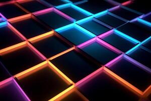 Sleek Modern Geometric Glowing Shapes Outline Background photo