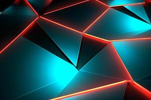 Sleek Modern Geometric Glowing Shapes Outline Background photo