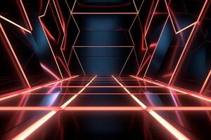 Sleek Modern Geometric Glowing Shapes Outline Background photo