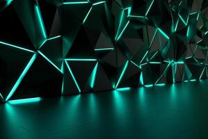Sleek Modern Geometric Glowing Shapes Outline Background photo