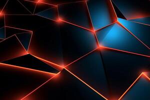 Sleek Modern Geometric Glowing Shapes Outline Background photo