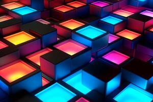 Sleek Modern Geometric Glowing Shapes Outline Background photo