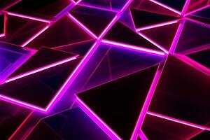 Sleek Modern Geometric Glowing Shapes Outline Background Generative AI photo