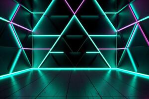 Sleek Modern Geometric Glowing Shapes Outline Background photo