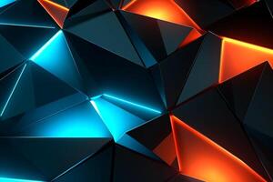 Sleek Modern Geometric Glowing Shapes Outline Background photo