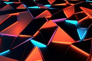 Sleek Modern Geometric Glowing Shapes Outline Background photo
