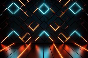 Sleek Modern Geometric Glowing Shapes Outline Background photo
