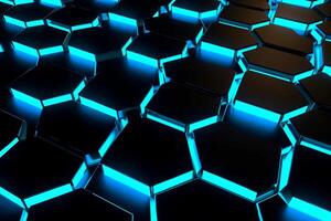 Sleek Modern Geometric Glowing Shapes Outline Background photo