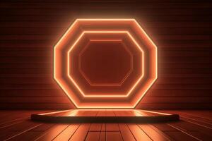 Sleek Modern Geometric Glowing Shapes Outline Background photo