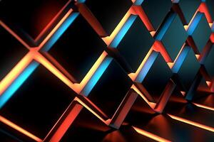 Sleek Modern Geometric Glowing Shapes Outline Background photo