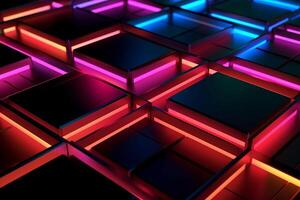 Sleek Modern Geometric Glowing Shapes Outline Background photo