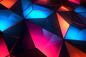 Sleek Modern Geometric Glowing Shapes Outline Background photo