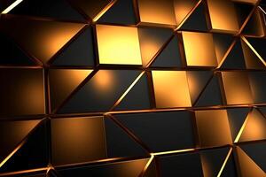 Sleek Modern Geometric Glowing Shapes Outline Background Generative AI photo