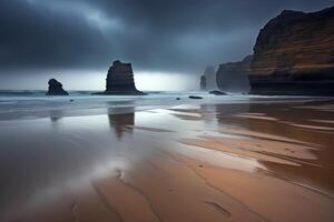 Stormy Weather Beachscape photo