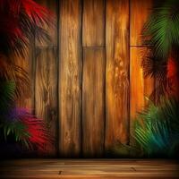 Unique Colorful Wooden Texture Background Generative AI photo