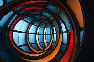 Unique Alien Otherworldly Futuristic Architecture Themed Background Design photo