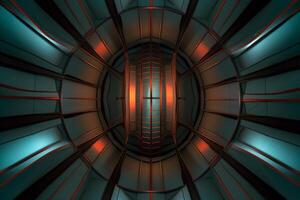 Unique Alien Otherworldly Futuristic Architecture Themed Background Design photo