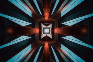 Unique Alien Otherworldly Futuristic Architecture Themed Background Design photo