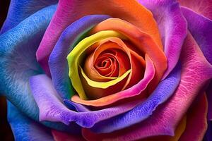 VIbrant Multicolored Roses Texture Background Generative AI photo