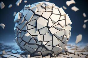 Voronoi Blocks Ball Background photo