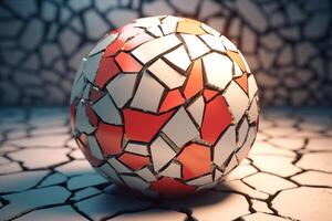 Voronoi Blocks Ball Background photo
